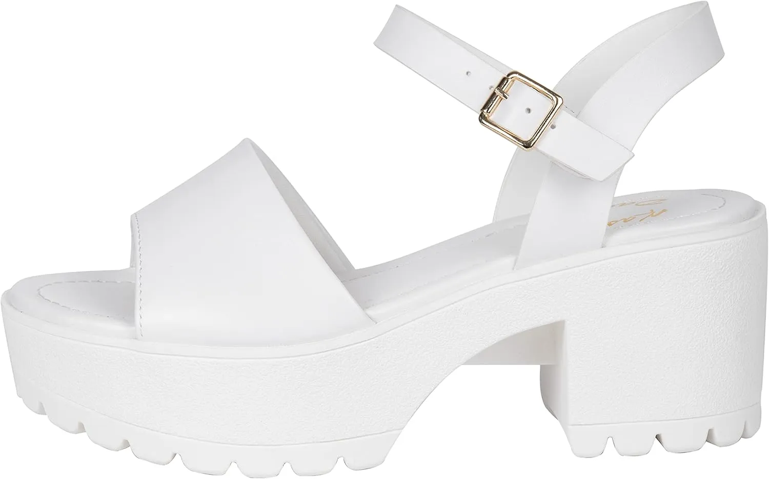 Womens Sandals Open Toe Lug sole Block Heeled Platform CHECA