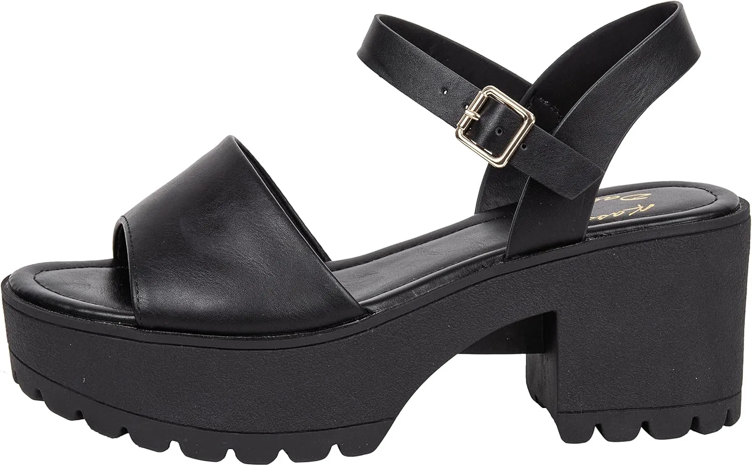Womens Sandals Open Toe Lug sole Block Heeled Platform CHECA