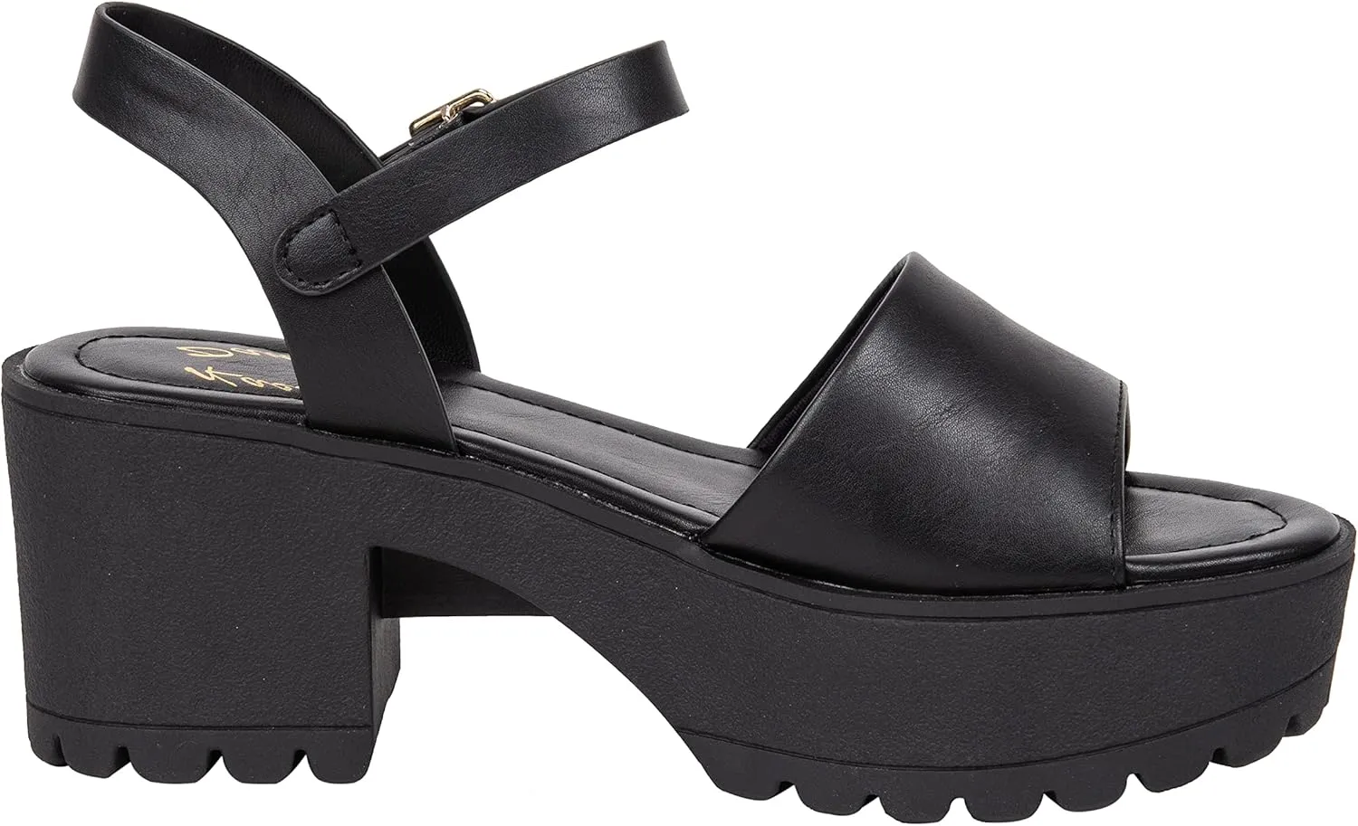 Womens Sandals Open Toe Lug sole Block Heeled Platform CHECA