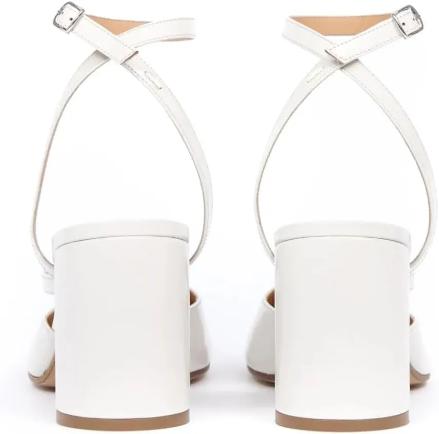 Women's Slingback Heels Split Toe Pumps Chunky Block Heel Adjustable Ankle Strap Tabi Shoes Work Dress Heeled Sandals