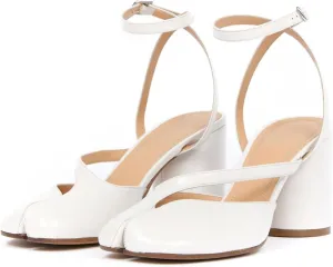 Women's Slingback Heels Split Toe Pumps Chunky Block Heel Adjustable Ankle Strap Tabi Shoes Work Dress Heeled Sandals