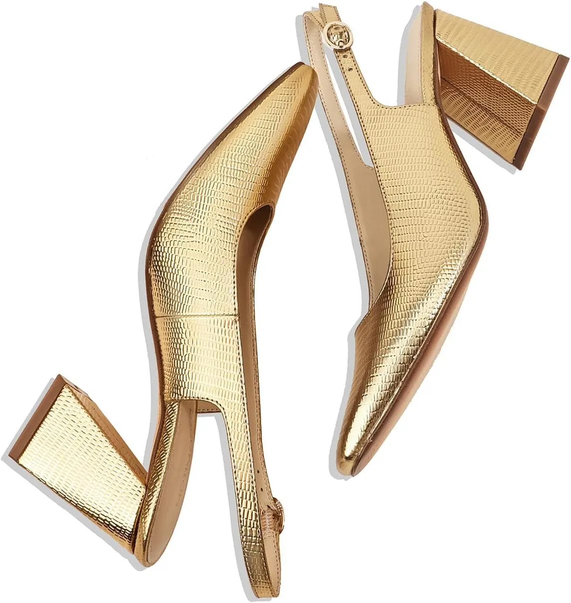Women's Slingback Kitten Heels Closed Square Toe Sandals Wedding Party Dress Pumps Shoes for Women