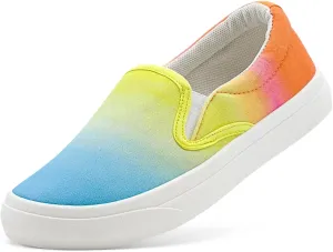 Women's Slip on Sneakers Womens Loafers Classic Canvas Leisure Vintage Flat Fashion Comfortable Elastic Sneakers