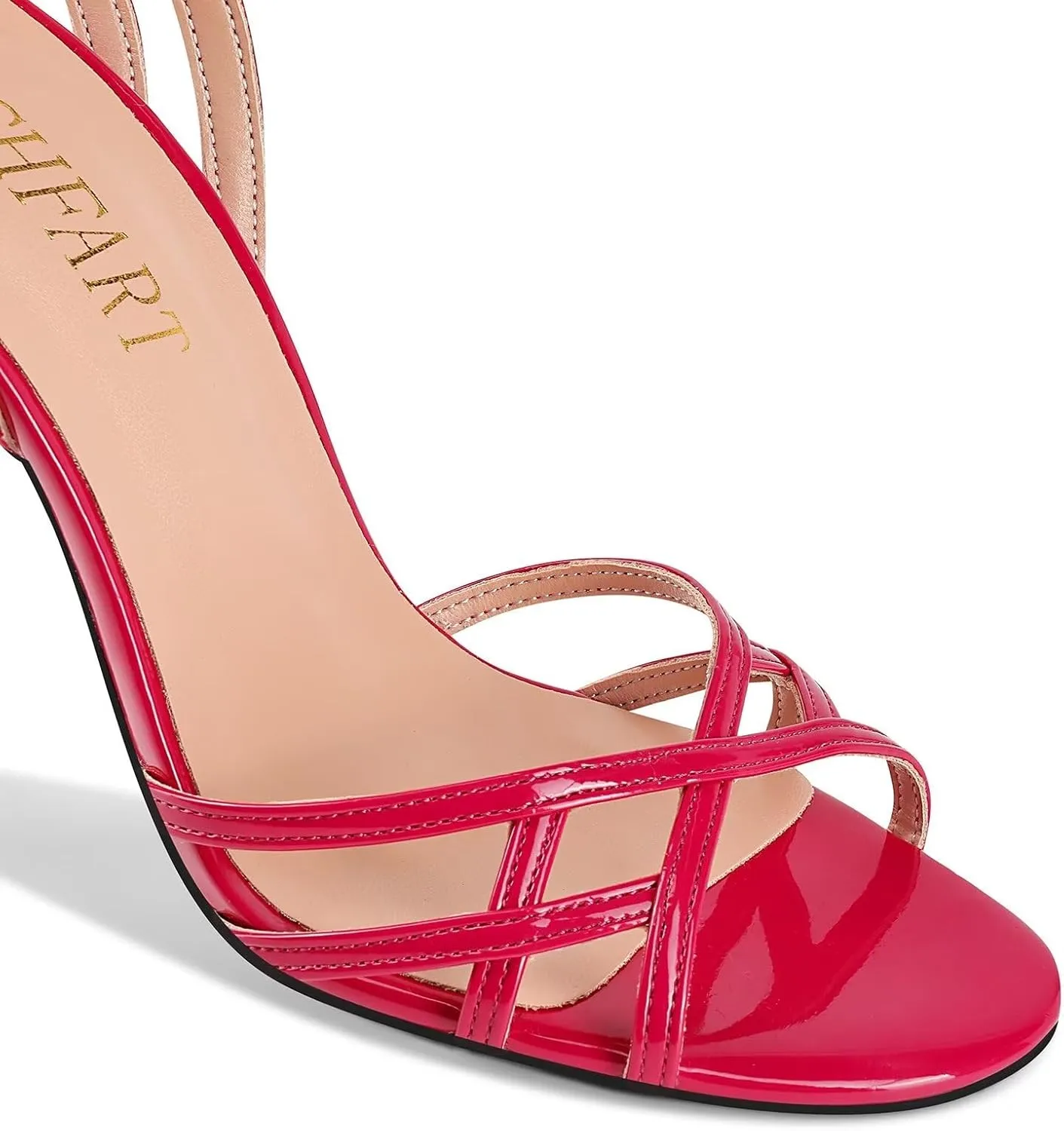 Womens Strappy Lace up Heels Sandals Sexy Stiletto High Heeled Open Square Toe Strap Summer Dress Shoes