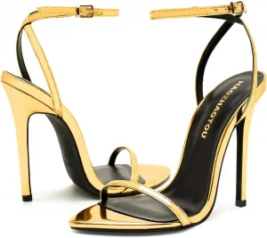 Womens Strappy Lace Up Heels Sandals Sexy Stiletto High Heeled Open Toe Strap Summer Dress Shoes