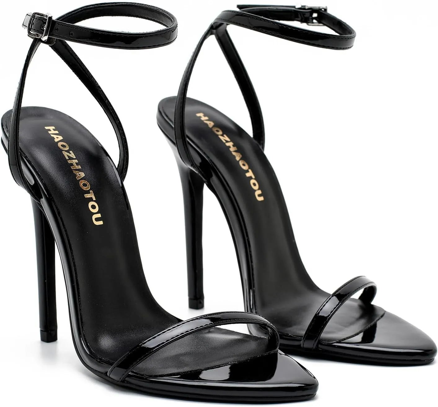 Womens Strappy Lace Up Heels Sandals Sexy Stiletto High Heeled Open Toe Strap Summer Dress Shoes