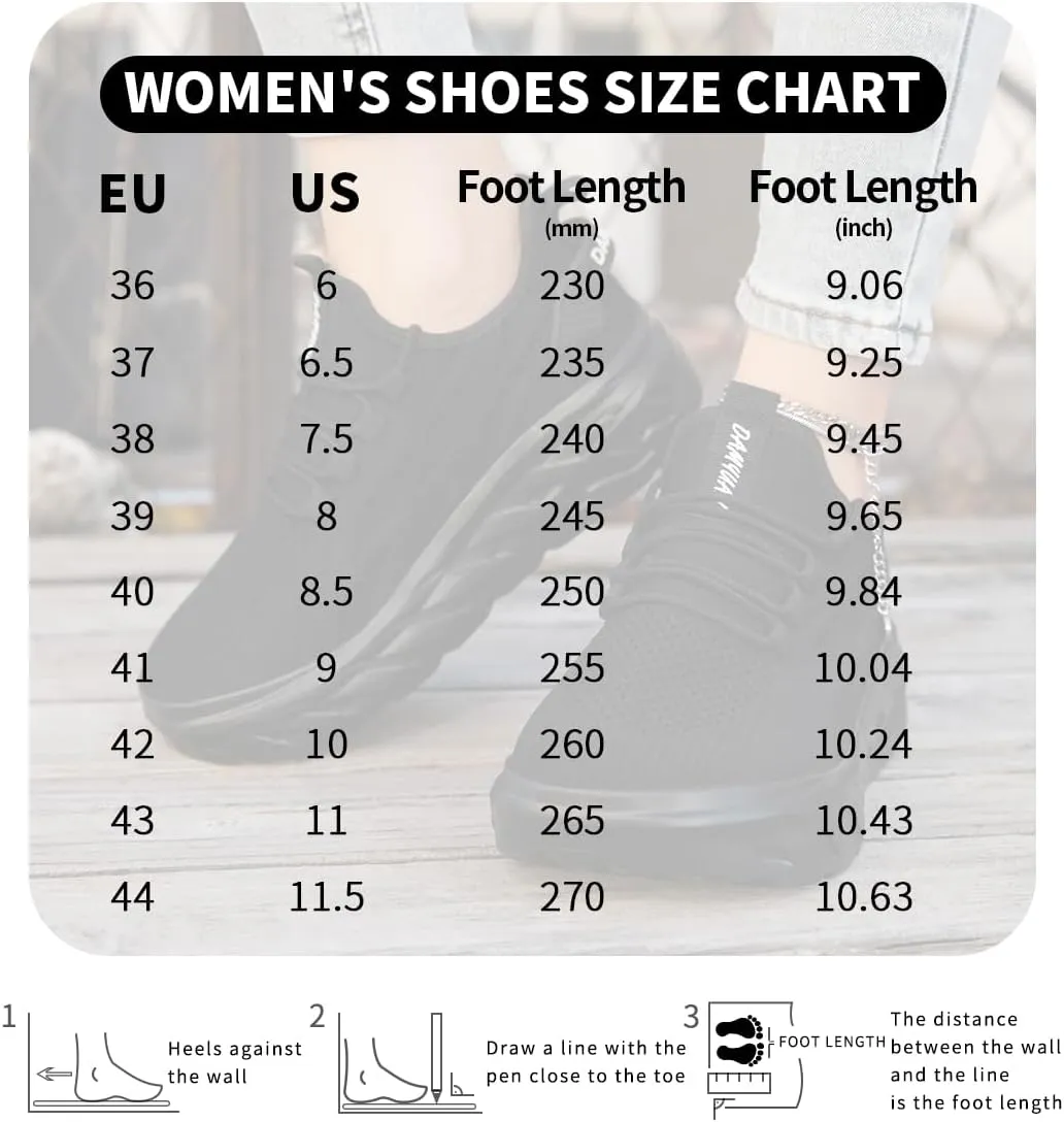 Women's Thick Soled Walking Shoes Slip On Height Increasing Sneakers Wide Comfortable Lightweight Breathable Work Outside