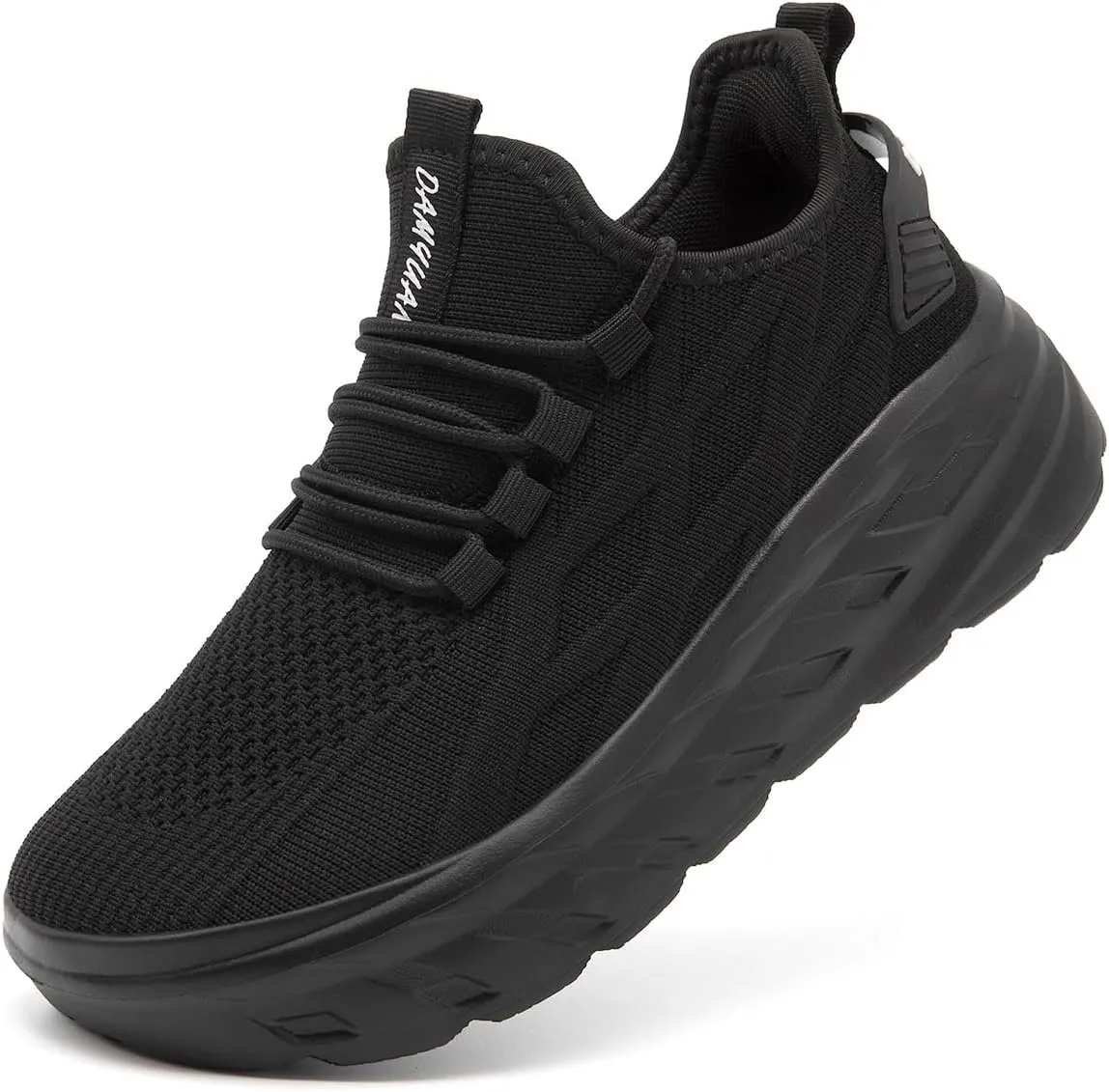 Women's Thick Soled Walking Shoes Slip On Height Increasing Sneakers Wide Comfortable Lightweight Breathable Work Outside