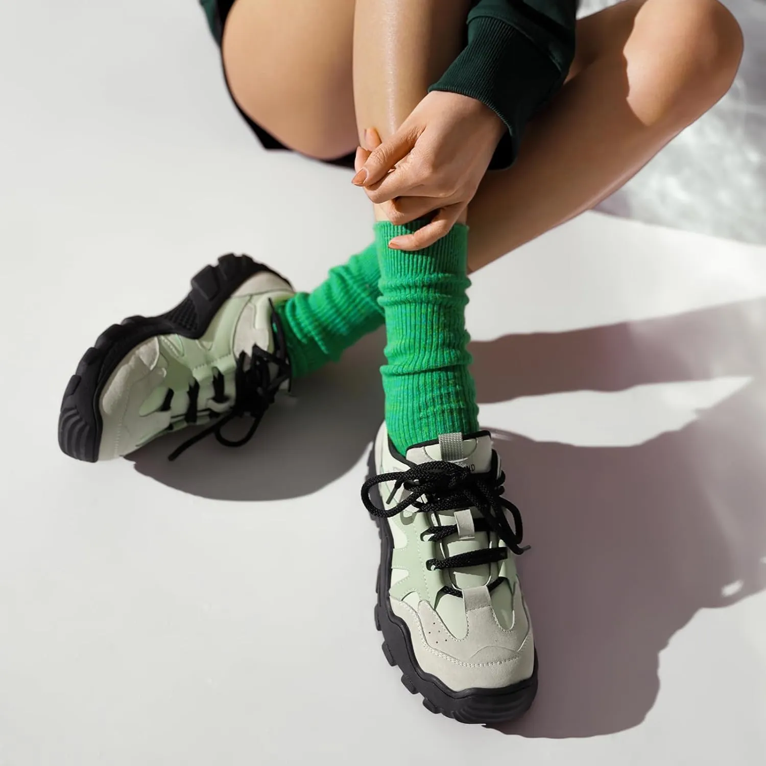 Women's Walking Shoes, Chunky Sneakers Womens, Fashion Sneakers Comfortable Flats Casual Tennis Shoes Sport Running Shoes
