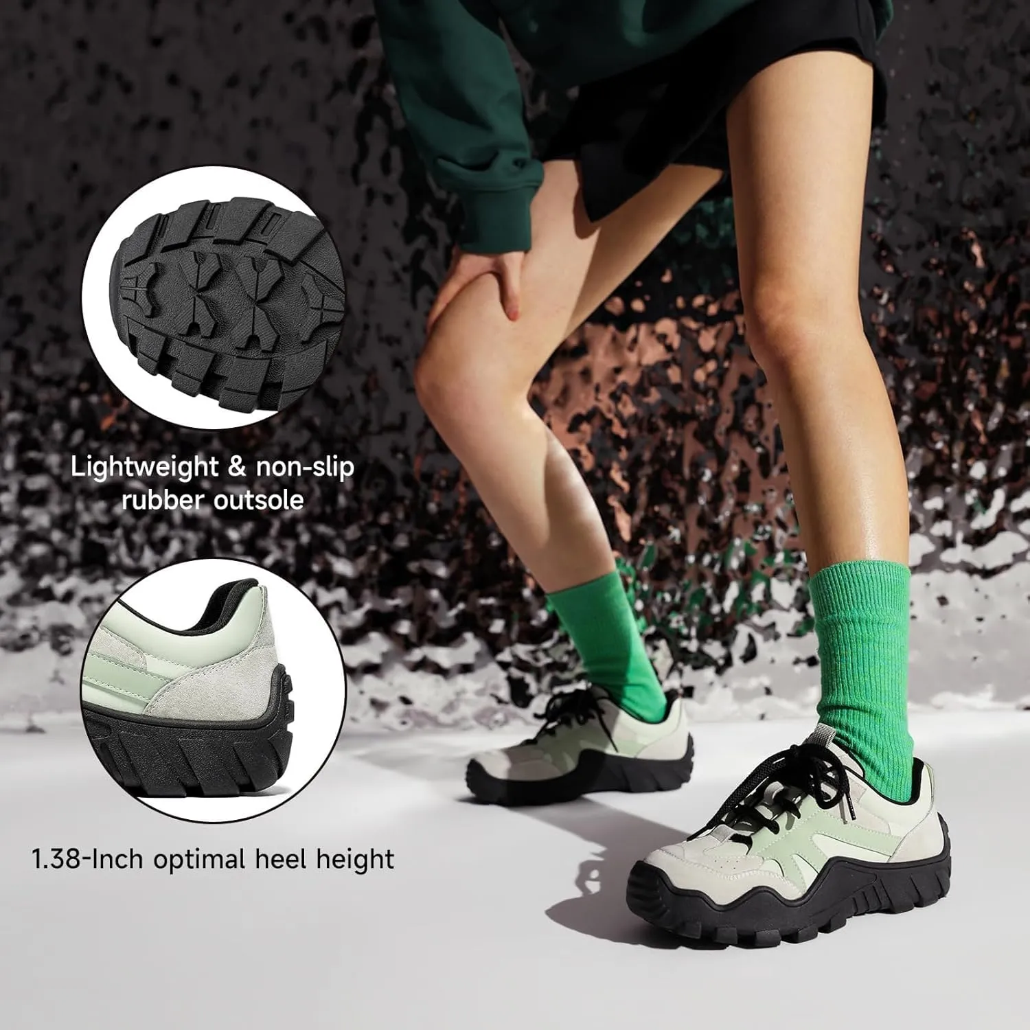 Women's Walking Shoes, Chunky Sneakers Womens, Fashion Sneakers Comfortable Flats Casual Tennis Shoes Sport Running Shoes