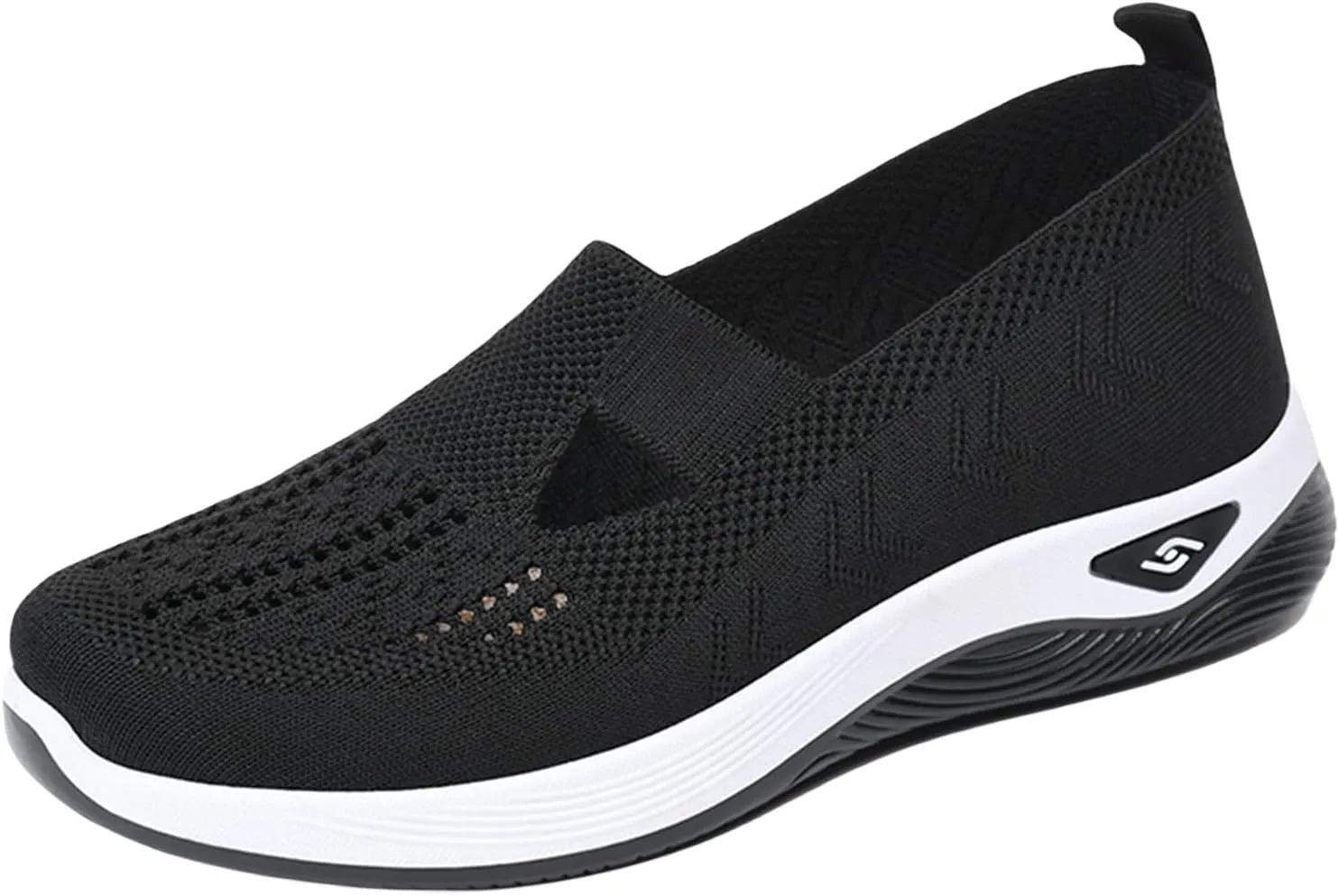 Women's Walking Sneakers Summer Breathable Mesh Slip-On Walk Shoes Trendy Comfortable Orthopedic Sneaker Casual Athletic Running Jogger Shoes