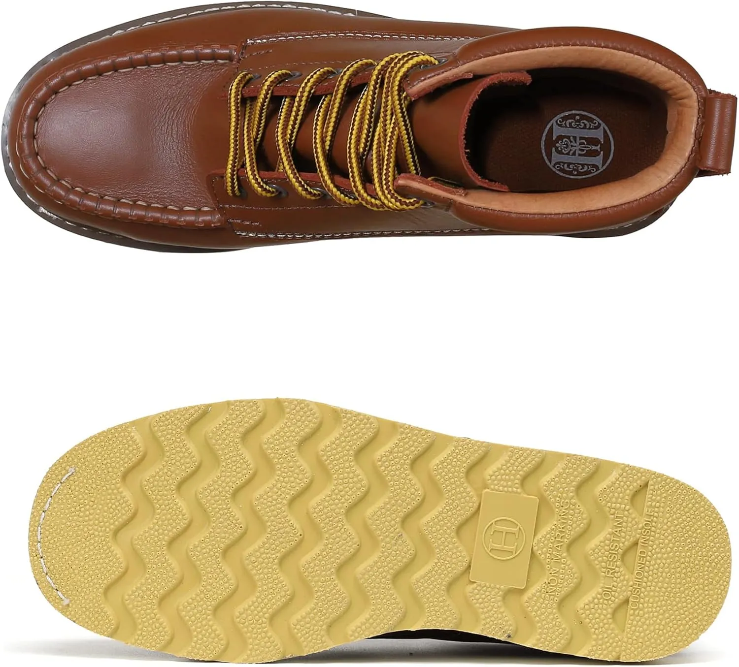 Work Boots for Men - 6" Composite/Soft Toe Mens Work Boots, Non-Slip Water Resistant EH Construction Work Shoes