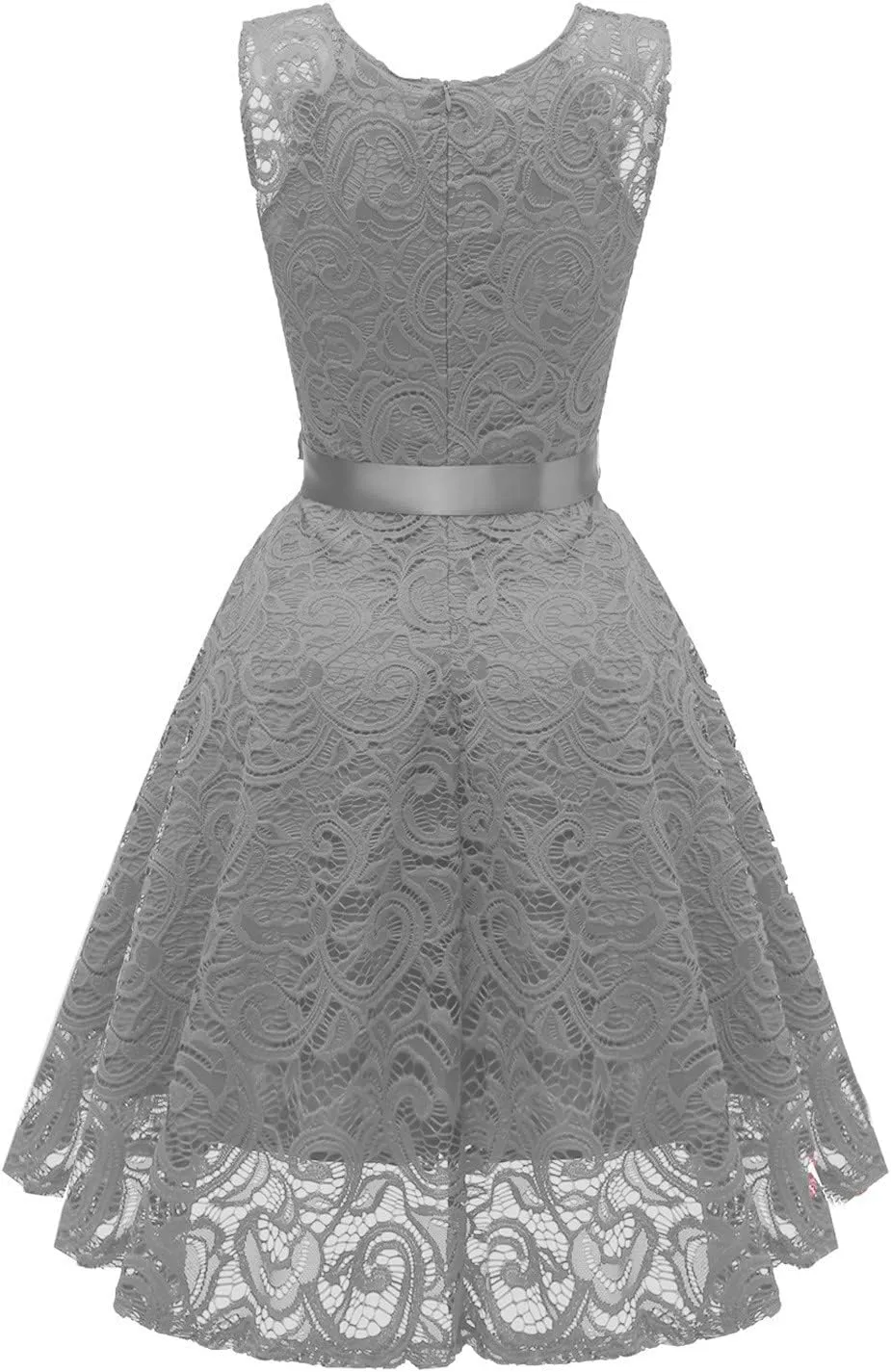 XUNRYAN Wedding Guest Dresses for Women Embroidered Floral Lace Bridesmaid Party Cocktail Dress V Neck Short Prom Gown