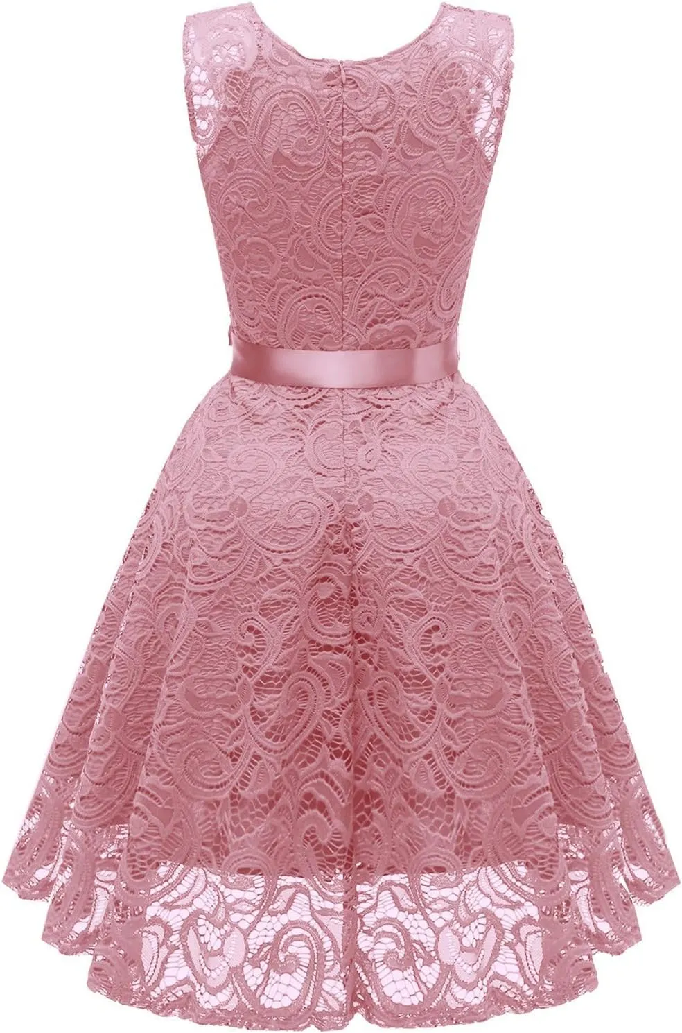 XUNRYAN Wedding Guest Dresses for Women Embroidered Floral Lace Bridesmaid Party Cocktail Dress V Neck Short Prom Gown