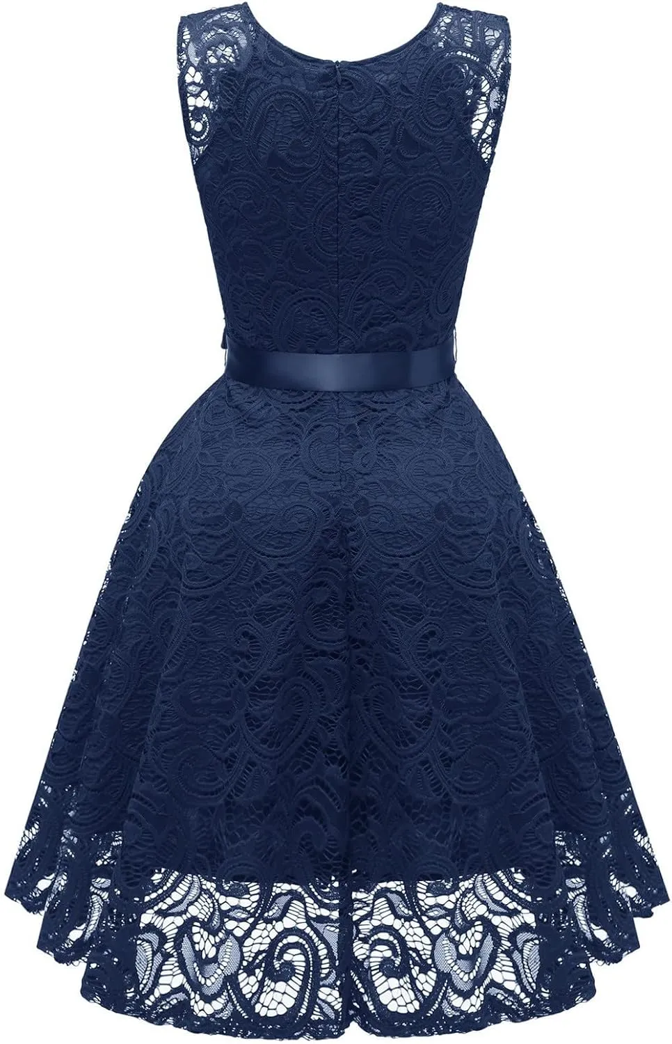 XUNRYAN Wedding Guest Dresses for Women Embroidered Floral Lace Bridesmaid Party Cocktail Dress V Neck Short Prom Gown
