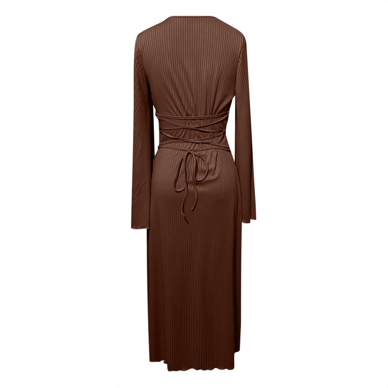 XUNRYAN Women Long Sleeve Bodycon Maxi Dress Knit Sweater Dresses Elegant Cocktail Formal Wedding Guest Dresses Fall Outfit