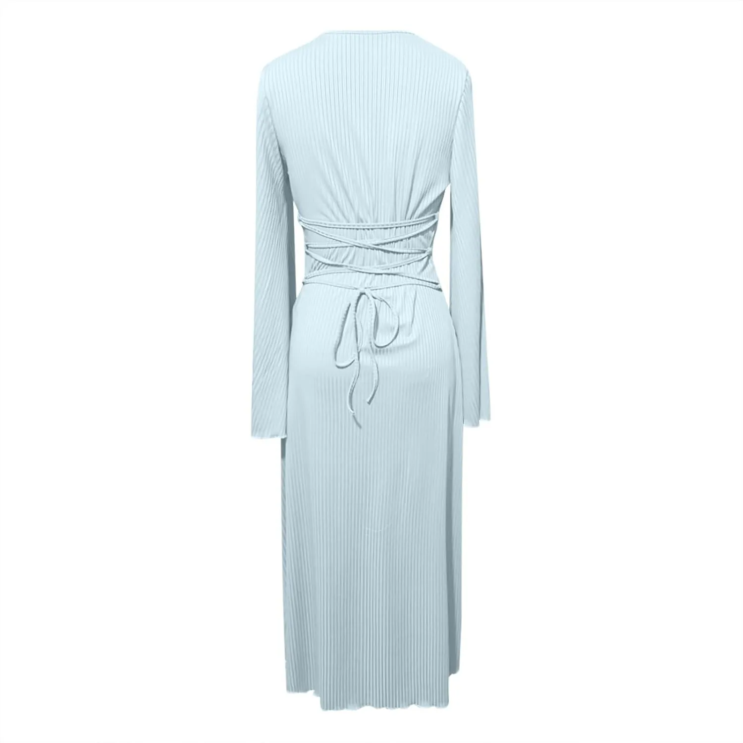 XUNRYAN Women Long Sleeve Bodycon Maxi Dress Knit Sweater Dresses Elegant Cocktail Formal Wedding Guest Dresses Fall Outfit