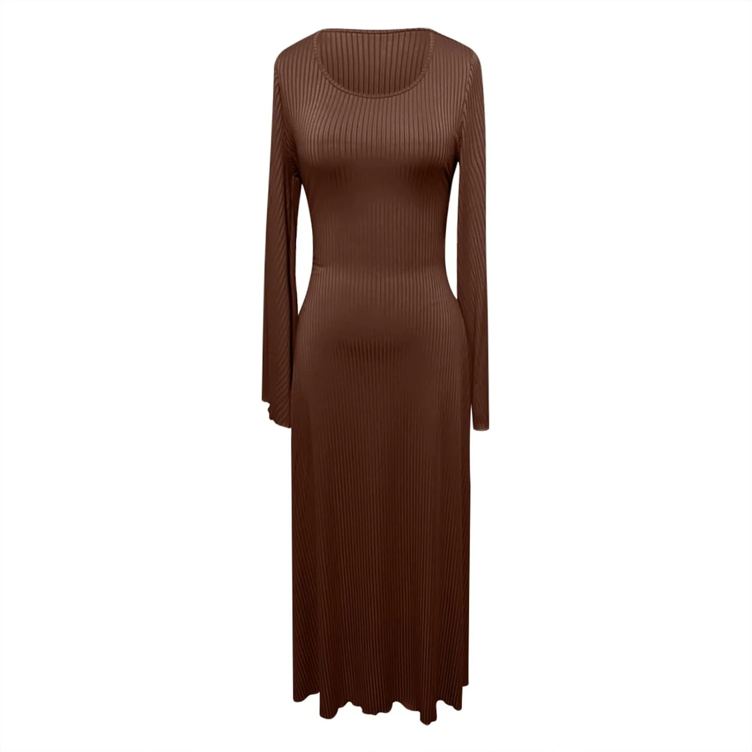 XUNRYAN Women Long Sleeve Bodycon Maxi Dress Knit Sweater Dresses Elegant Cocktail Formal Wedding Guest Dresses Fall Outfit
