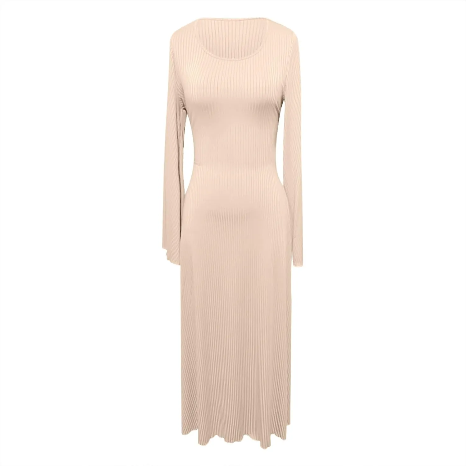 XUNRYAN Women Long Sleeve Bodycon Maxi Dress Knit Sweater Dresses Elegant Cocktail Formal Wedding Guest Dresses Fall Outfit