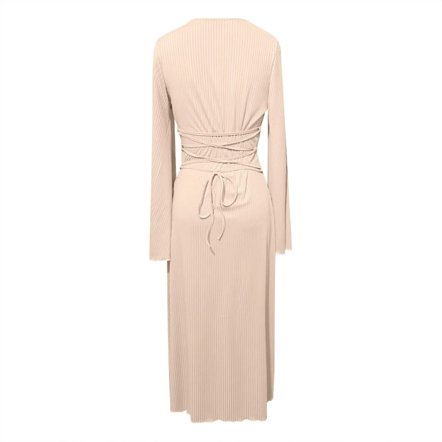 XUNRYAN Women Long Sleeve Bodycon Maxi Dress Knit Sweater Dresses Elegant Cocktail Formal Wedding Guest Dresses Fall Outfit