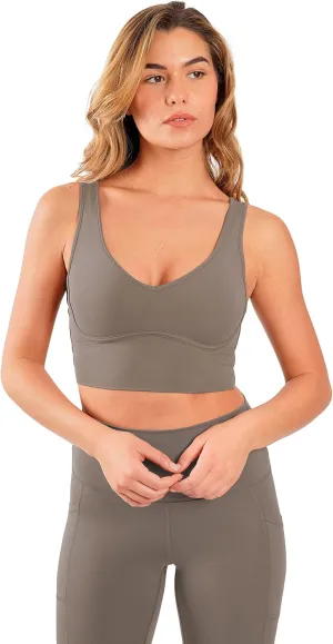 Yogalicious Nude Tech Contouring Cropped Bra Top