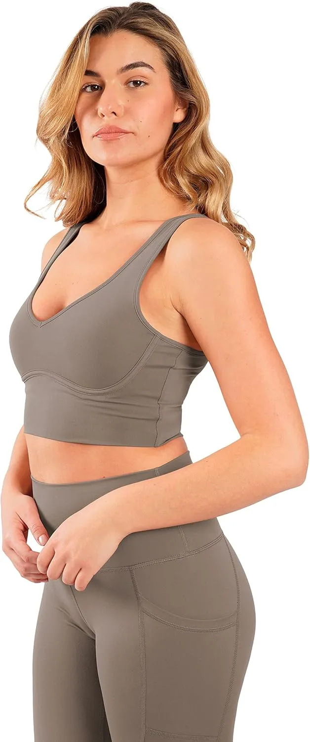Yogalicious Nude Tech Contouring Cropped Bra Top