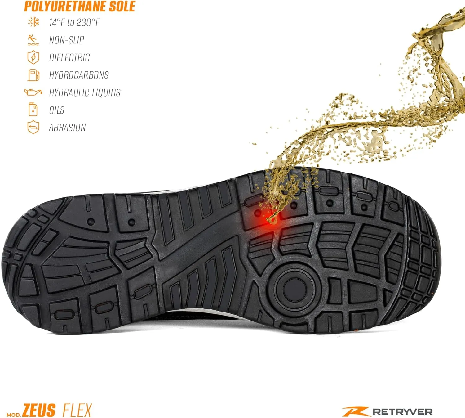 ZEUS FLEX Unisex Work Boots | Made in Mexico | Waterproof, Slip-Resistant, Oil & Abrasion Resistant Industrial Safety Boots for Men & Women