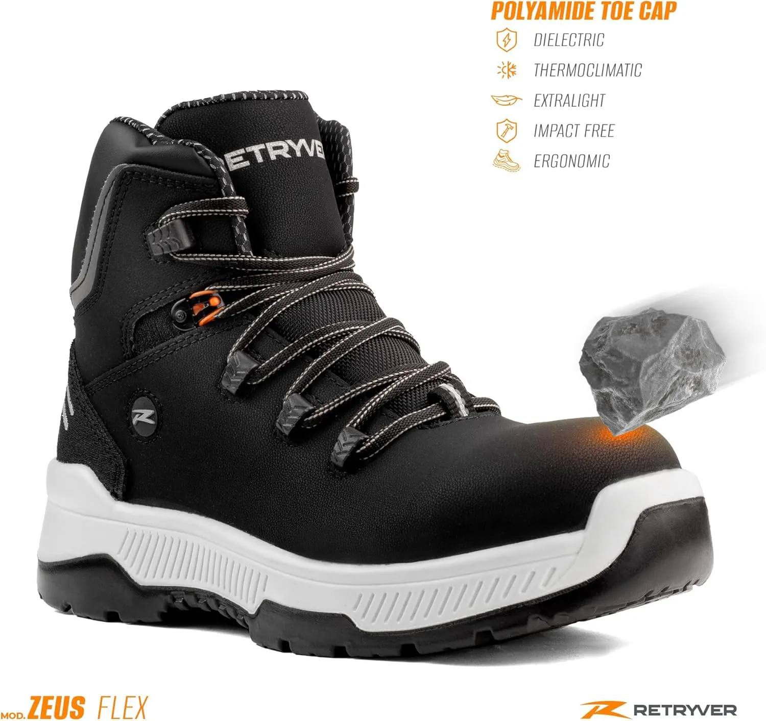 ZEUS FLEX Unisex Work Boots | Made in Mexico | Waterproof, Slip-Resistant, Oil & Abrasion Resistant Industrial Safety Boots for Men & Women